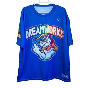 Evo9x Dreamworks UNICORN Full Dye‎ Strike Out Crew Neck Jersey Blue 2XL